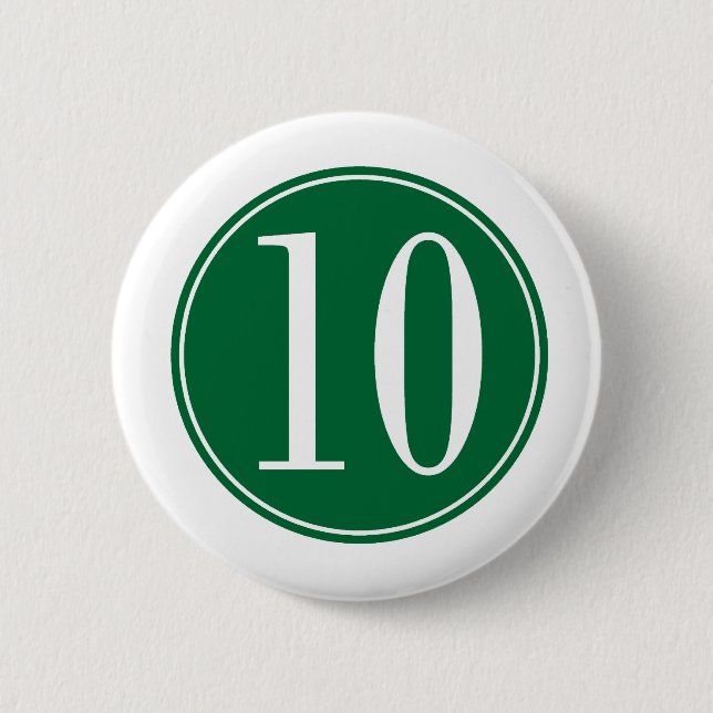 #10 Green Circle Button (Front)