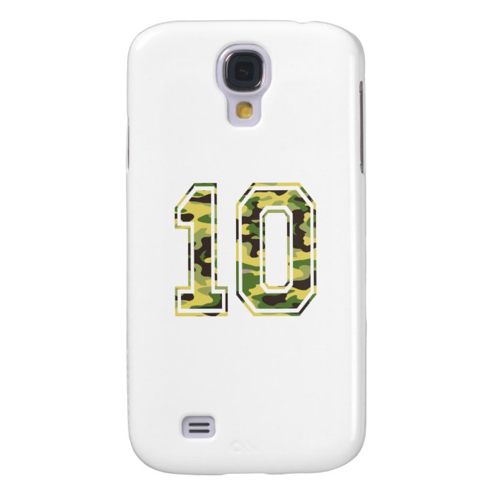 #10 Green & Yellow Camo Samsung Galaxy S4 Cases
