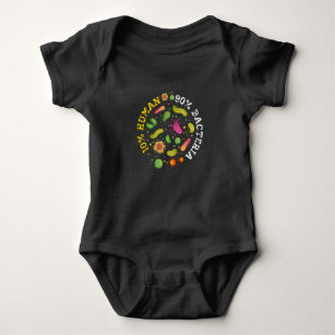 10 Human 90 Bacteria Microbiology Baby Bodysuit