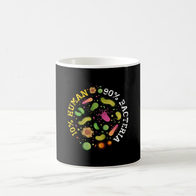10 Human 90 Bacteria Microbiology Coffee Mug (Center)