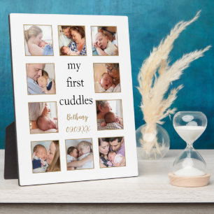 10 Images Collage My First Cuddles Newborn Name Plaque