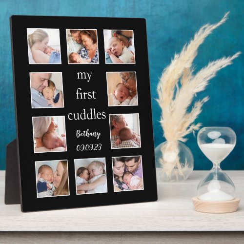 10 Images My First Cuddles Newborn Name Black Plaque