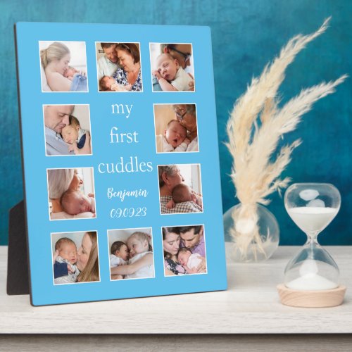 10 Images My First Cuddles Newborn Name Blue Plaque