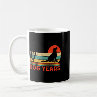 10 In Dog Years Vintage 70th Birthday Funny 70 Coffee Mug