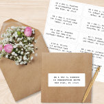 10 Individual Guest Name Address Party Wedding Sticker<br><div class="desc">10 Individual Guest Name Address Party Wedding Black Script Stickers features 10 stickers with your individual guest name and address on each sticker in black on a white background. Also perfect for Christmas and Holiday cards, birthday party invitations, wedding invitations, baby showers, bridal showers, thank you cards and office mail...</div>