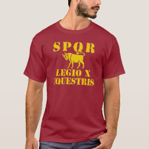 10 Julius Caesar's Famed 10th Legion - Roman Bull T-Shirt