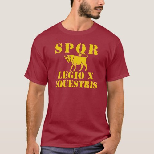 10 Julius Caesars Famed 10th Legion _ Roman Bull T_Shirt