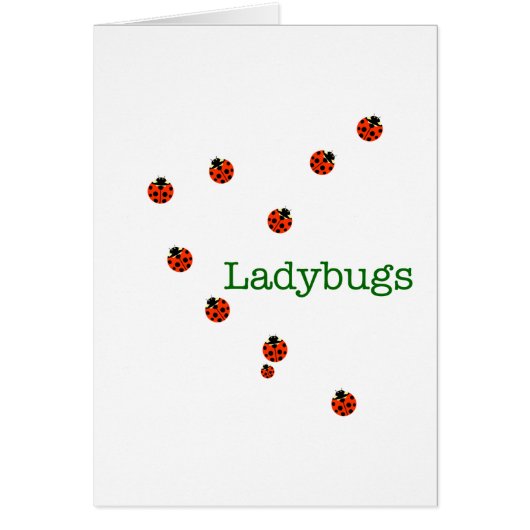 10 ladybugs cards (Front)