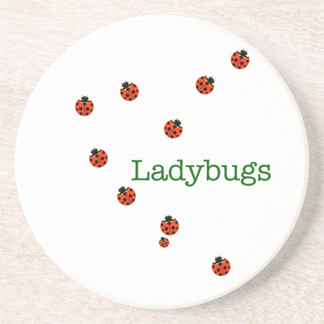 10 ladybugs drink coaster (Front)