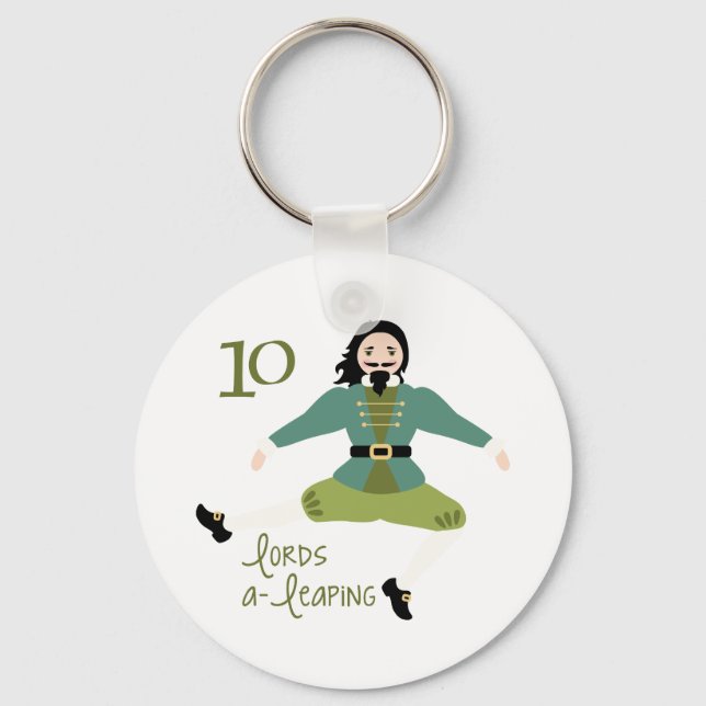 10 Lords A-Leaping Keychain (Front)