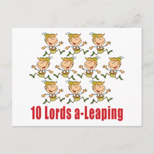 10 Lords a_Leaping Postcard