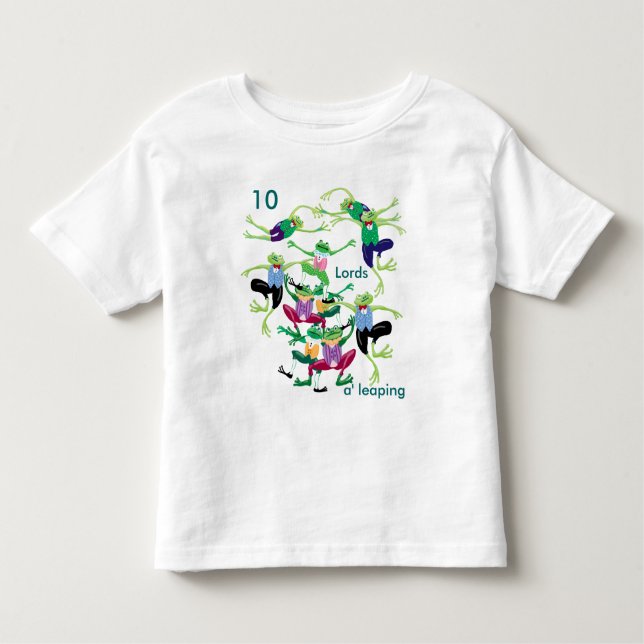 10 Lords a leaping Toddler T-shirt (Front)