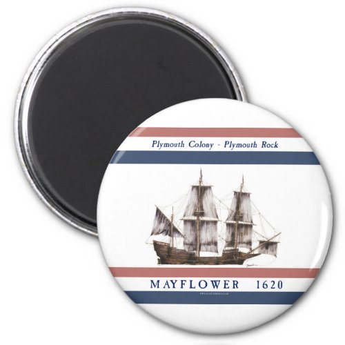 10 mayflower plymouth colony magnet