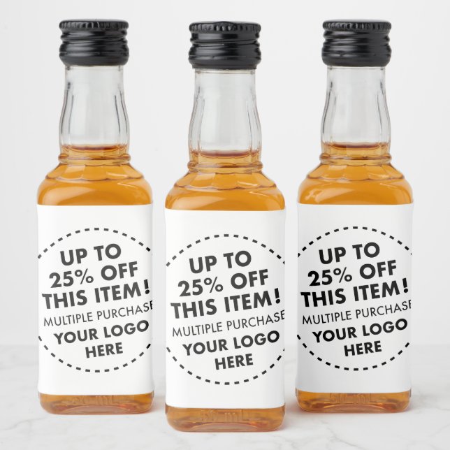 10 Mini Liquor Bottle Labels 25% OFF Bulk Buy (Bottles)