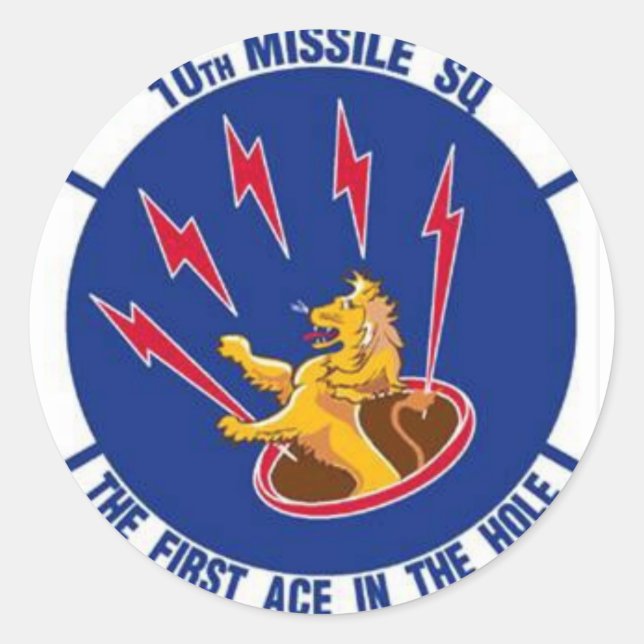 10 Missile Squadron Sticker U.S. Air Force (Front)