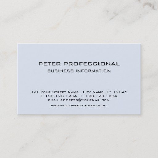 Customizable 10 Modern Professional Business Card light blue