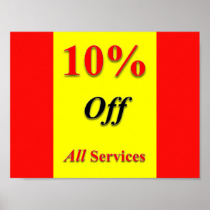 10% Off all Services Poster Matte