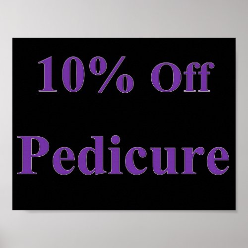 10 Off Pedicure Poster Matte