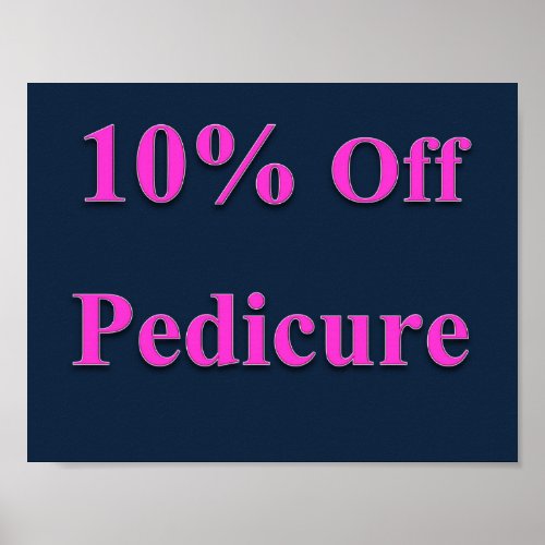 10 Off Pedicure Poster Matte