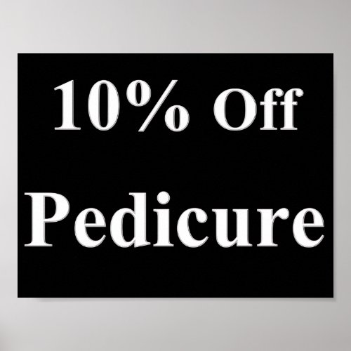 10 Off Pedicure Poster Matte