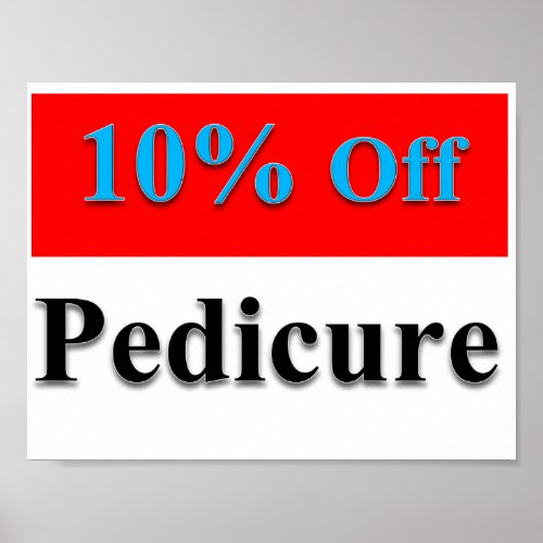 10 Off Pedicure Poster Matte