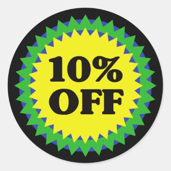 10% Off Retail Sale Stickers by manewind at Zazzle