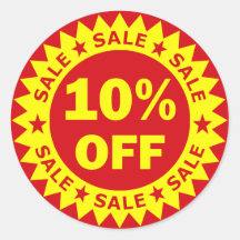 10 Percent Off Stickers - 11 Results | Zazzle