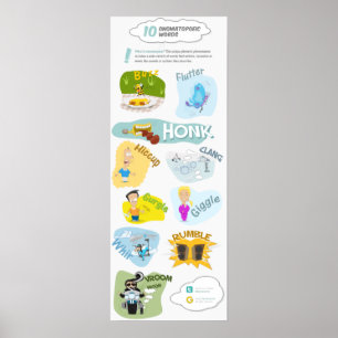 10 Onomatopoeic Words for Poetry and Everyday Writ Poster