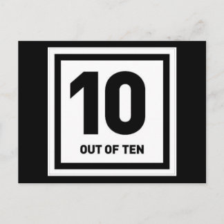 10 out of ten cheeky bragging comments compliments postcard