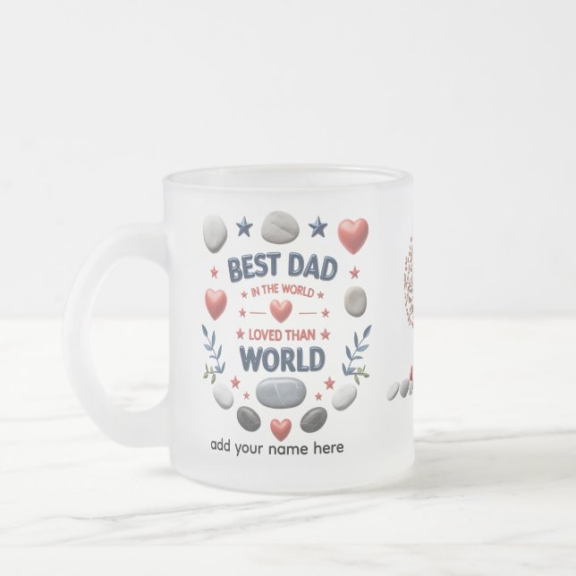 10 oz Frosted Glass Personalized Mug (Left)