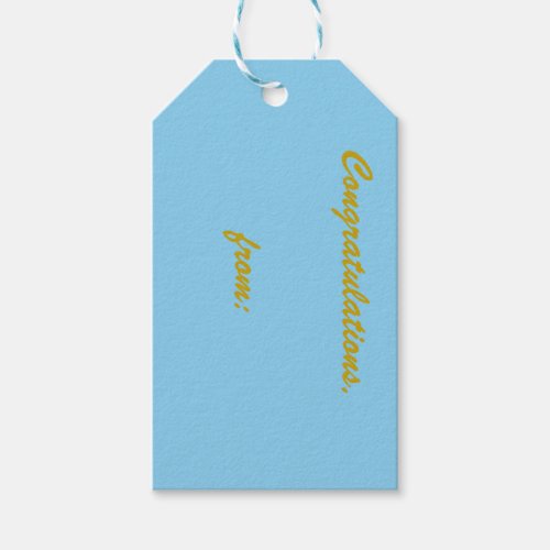 10_Pack of Baby Blue Gift Tags