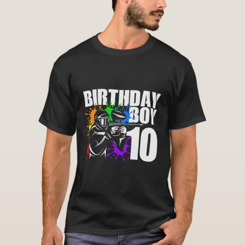 10 Paintball Party 10Th For T_Shirt