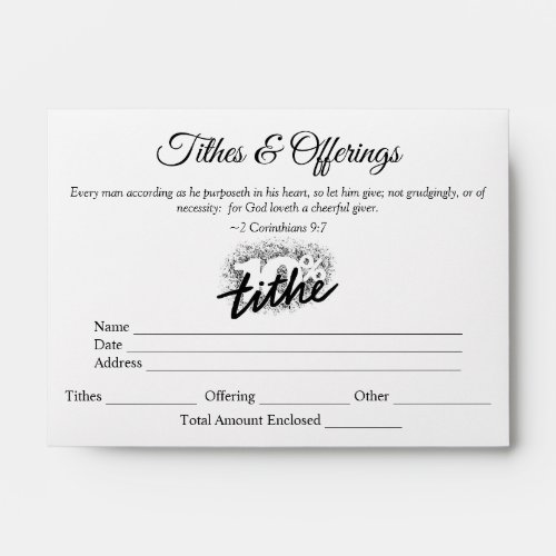 10 percent Tithes  Offering Envelopes