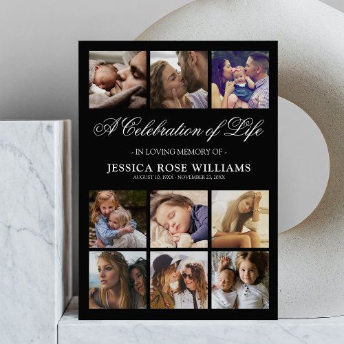 10 Photo Celebration of Life Funeral
