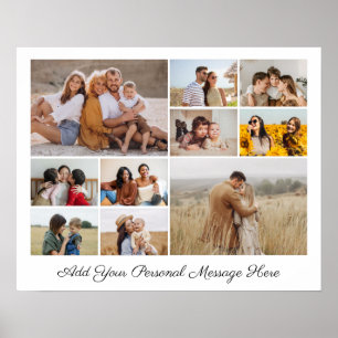 10 Photo Collage Add Your Own Greeting Poster