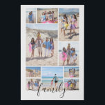 10 Photo Collage and Text Personalized Faux Canvas Print<br><div class="desc">Create a Photo Collage Personalized faux canvas from Ricaso - add 10 individual photos and change text if required to make a photo collage wall art print</div>