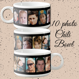 10 photo collage black chili bowl