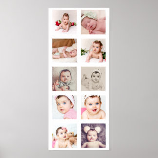 10 Photo Collage Custom Personalized Poster