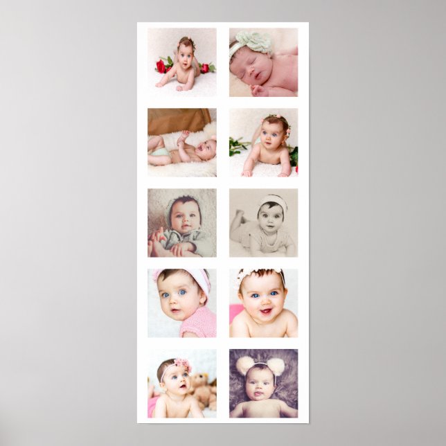 10 Photo Collage Custom Personalized Poster (Front)