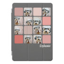 10 Photo Collage Gray Blush Pink Coral Script Name iPad Pro Cover 10 Photo Collage Gray Blush Pink Coral Script Name iPad Pro Cover