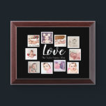 10 Photo Collage Love Family Award Plaque<br><div class="desc">10 Photo Collage Love Family Personalized keepsake plaque from Ricaso</div>
