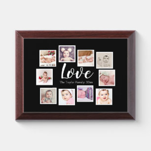 10 Photo Collage Love Family Award Plaque