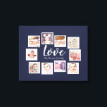 10 Photo Collage Love Family Canvas Print<br><div class="desc">custom made 10 photo template created by you personalized wall art -  Canvas Print from Ricaso - add your own photographs and text to this great  canvas</div>