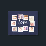 10 Photo Collage Love Family Canvas Print<br><div class="desc">custom made 10 photo template created by you personalized wall art -  Canvas Print from Ricaso - add your own photographs and text to this great  canvas</div>