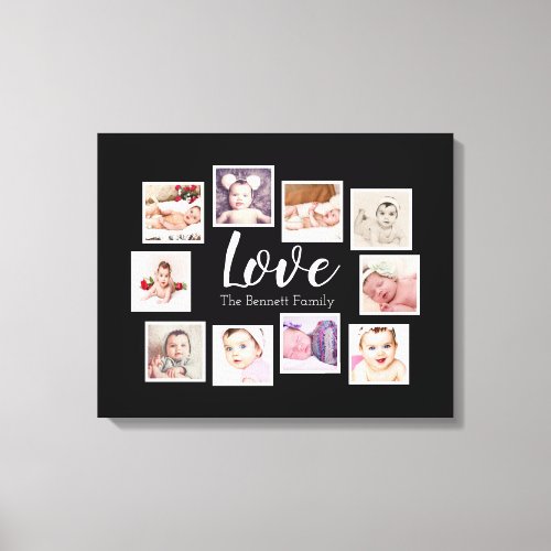 10 Photo Collage Love Family Canvas Print