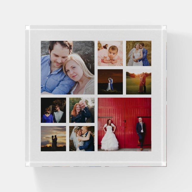 10 Photo Collage Paperweight (Front)