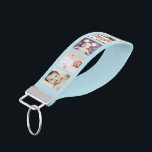 10 Photo Collage Personalized (blue) Wrist Keychain<br><div class="desc">10 Photo Collage Personalized wrist keychain from Ricaso .. many colors available</div>