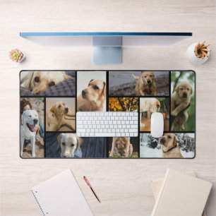 10 Photo Collage Personalized Desk Mat
