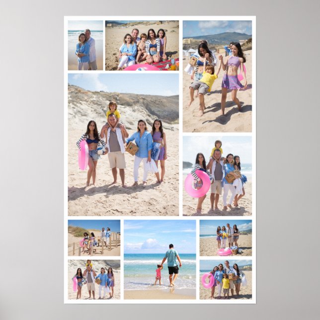 10 Photo Collage Personalized Poster (Front)