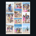 10 Photo Collage Personalized Poster<br><div class="desc">Create a Photo Collage Personalized poster from Ricaso - add 10 individual photos to make a photo collage.  A wonderful heartfelf keepsake wall print for yourself or others. Give the gift of a lasting memory.</div>